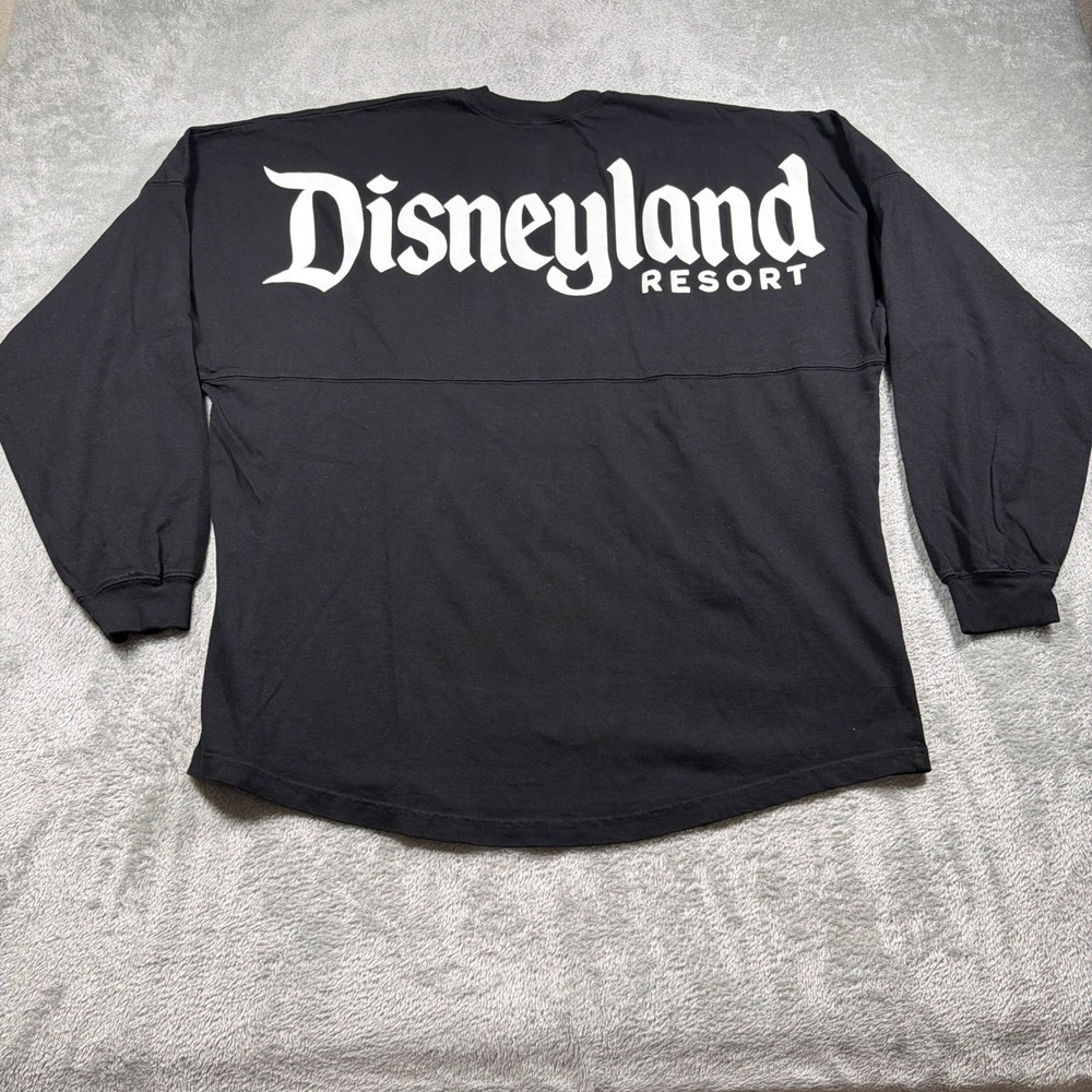 Disneyland Resort Spirit Jersey XL Black Long Sleeve Graphic Tee